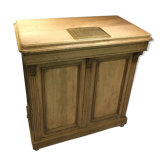 Furniture shop counter of craft oak stripped