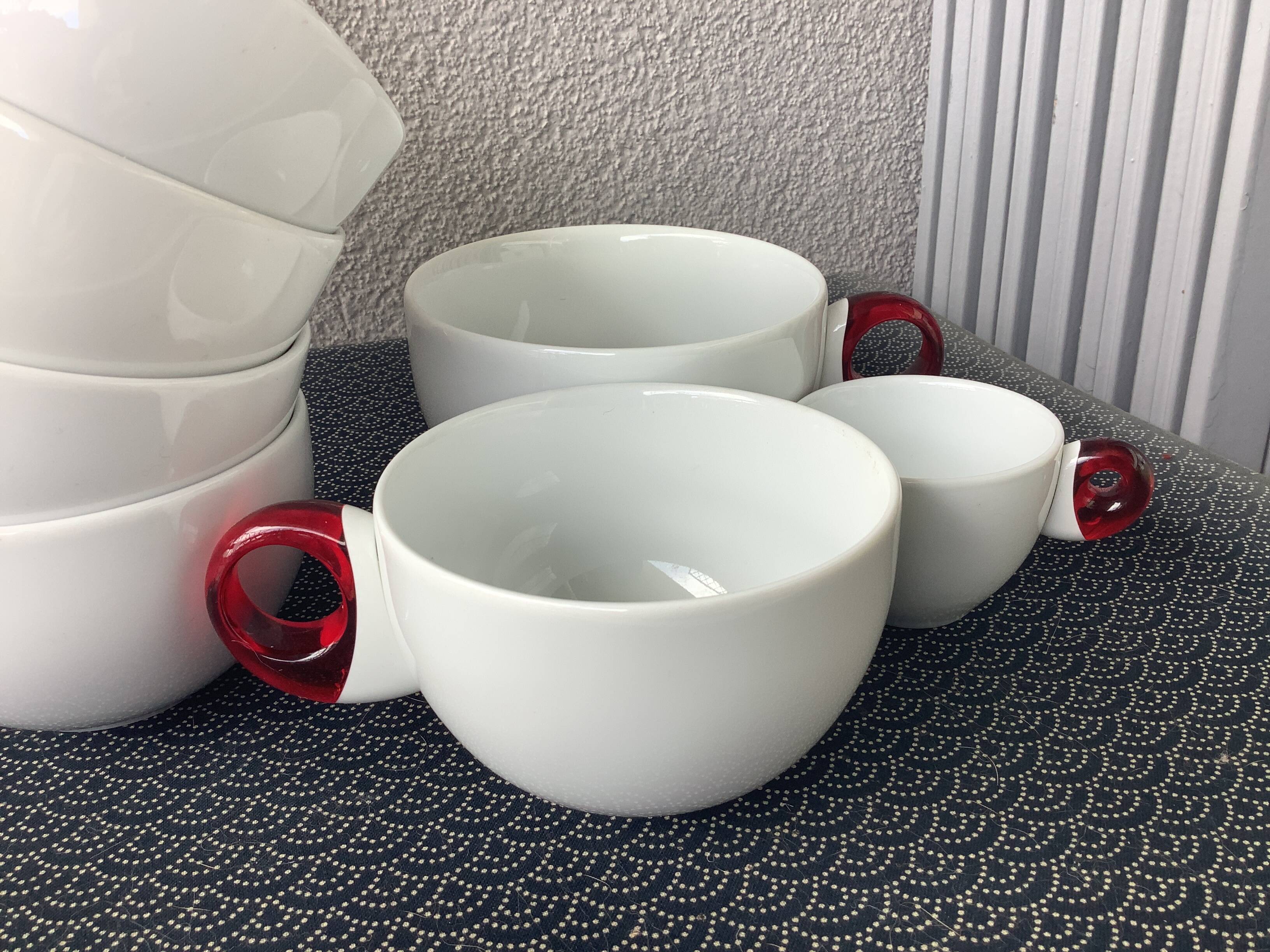 Guzzini porcelain breakfast cups