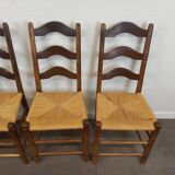 Brutalist chairs, set of 4