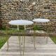 Pair of vintage 1960 stools in gold metal