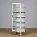 Iron and glass medical display cabinet 1930s