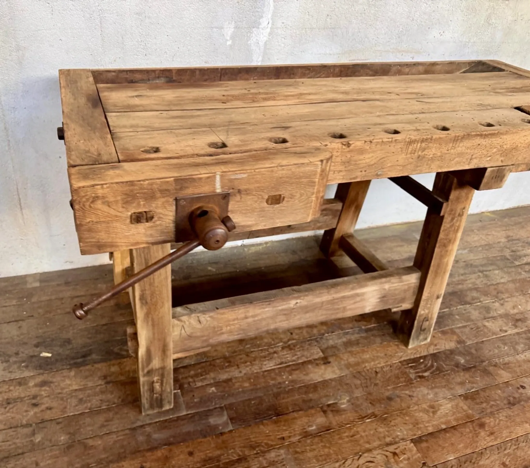 Old small carpenter's workbench from the 1920s.
