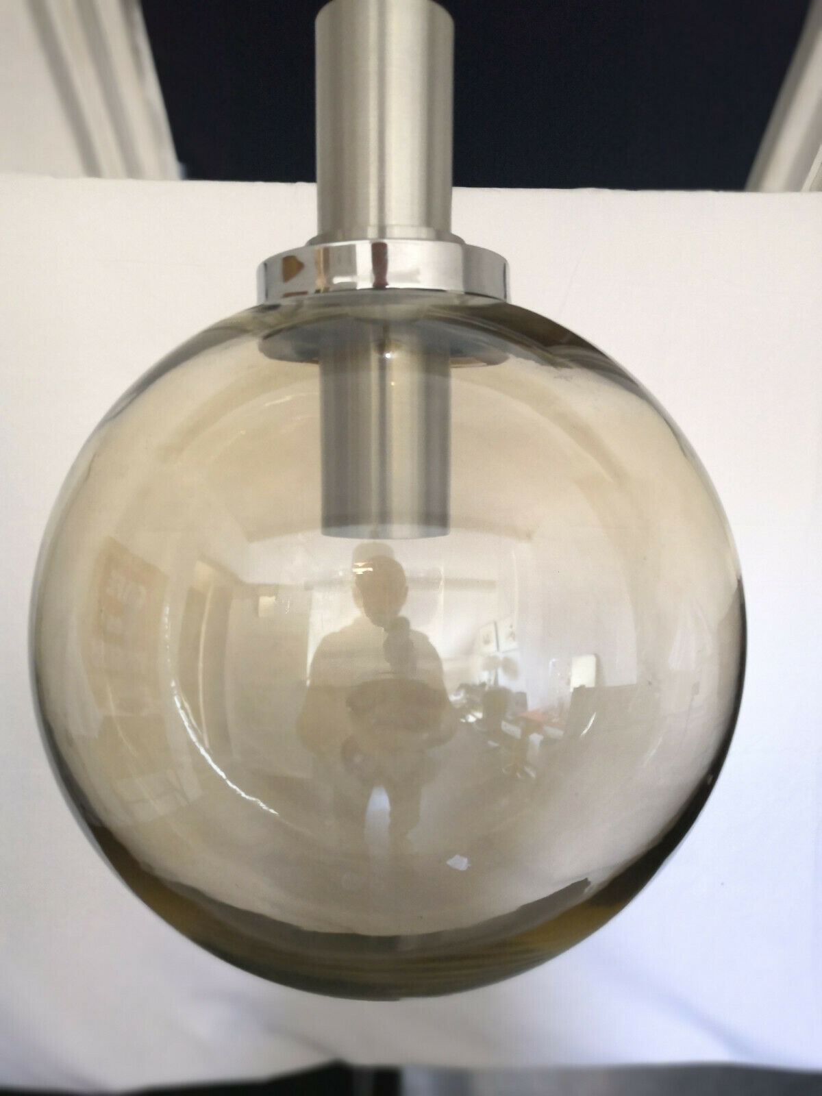 Suspension design  inox et verre années 60 - 70
