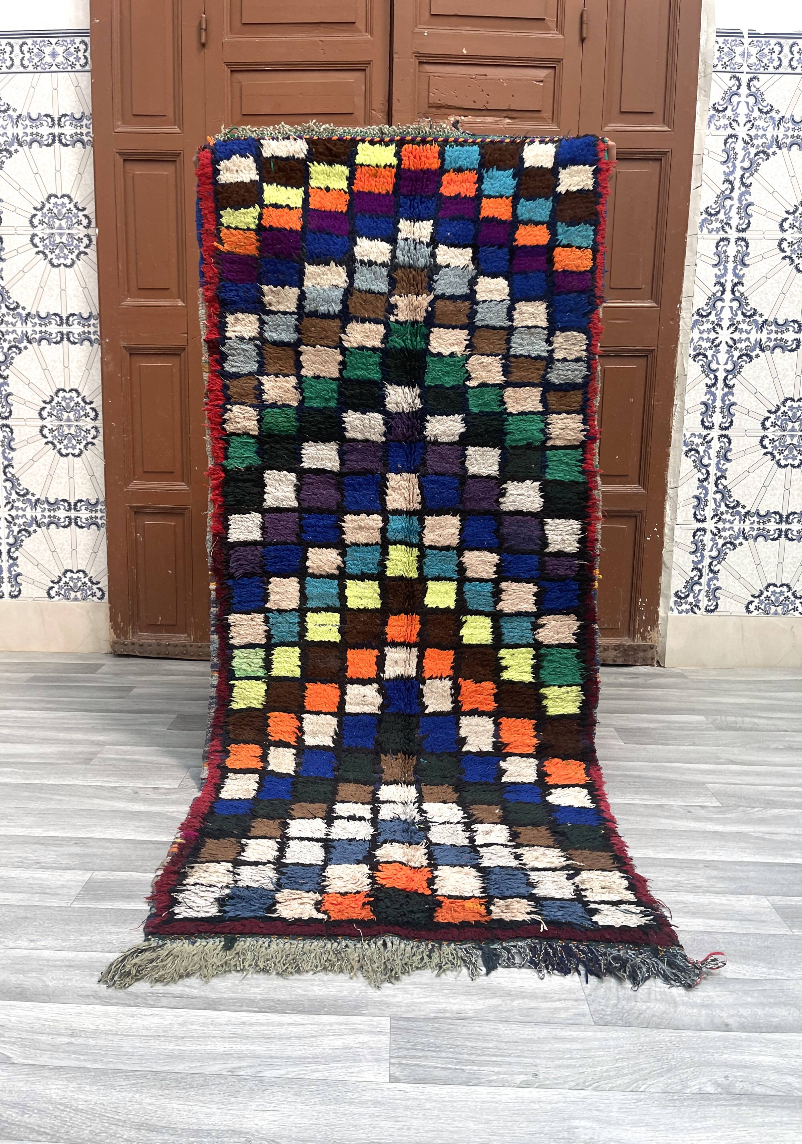 Unique Moroccan Rug-Vintage Art Deco Rug-The Rarest Moroccan Rug-Home Decor