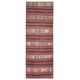 1970s Turkish Oushak handmade wool cotton red kilim runner 71x202