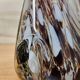 Vintage Murano glass vase, amber/white speckled finger vase