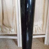 art deco chrome and black wood ashtray