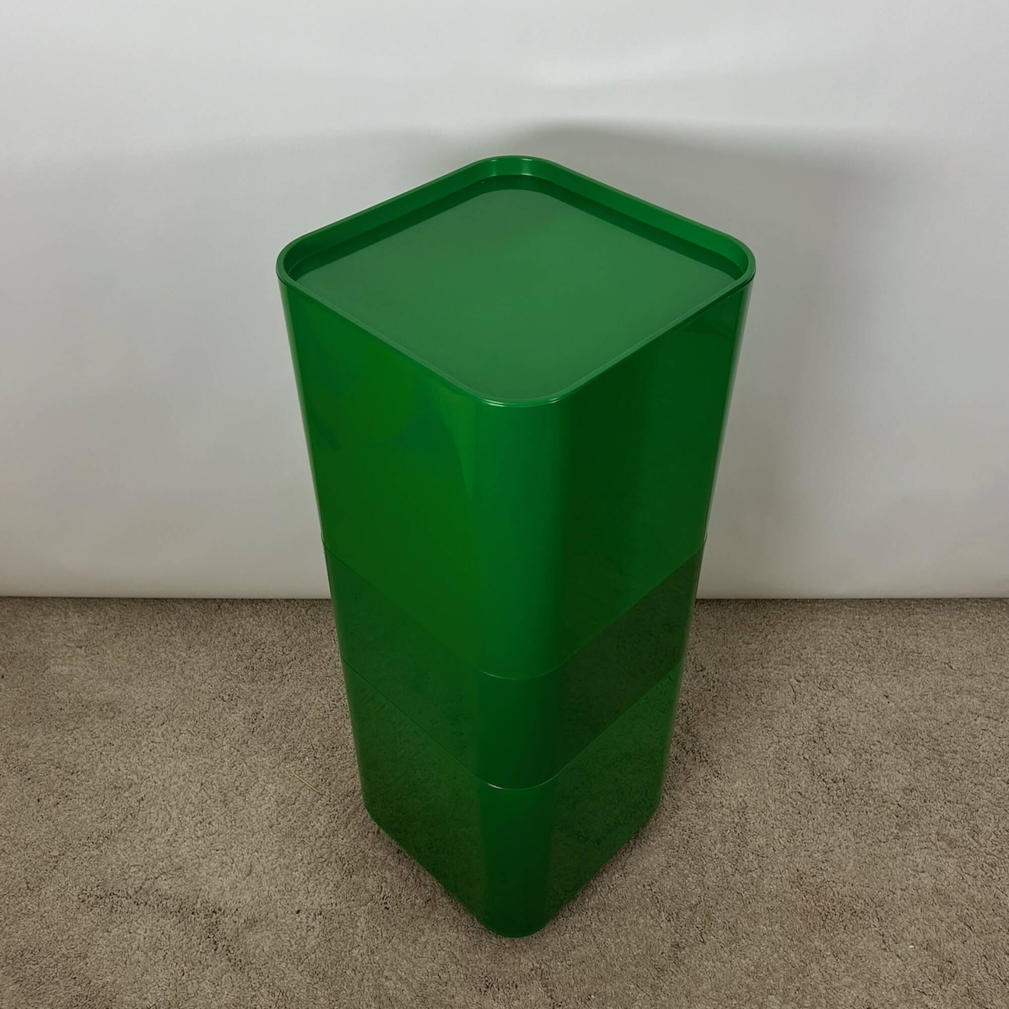 Cabinet Column in Green 'Componibili' by Anna Castelli Ferrieri for Kartell, 1960s
