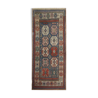 Antique Caucasian Kazak Rug From Azerbaijan 1900s- 117x240cm