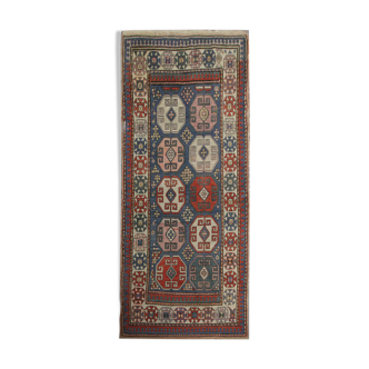 Tapis antique caucasien de Kazak de l’Azerbaïdjan des années 1900- 117x240cm