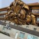 Antique 1960s gold-plated glass mirror