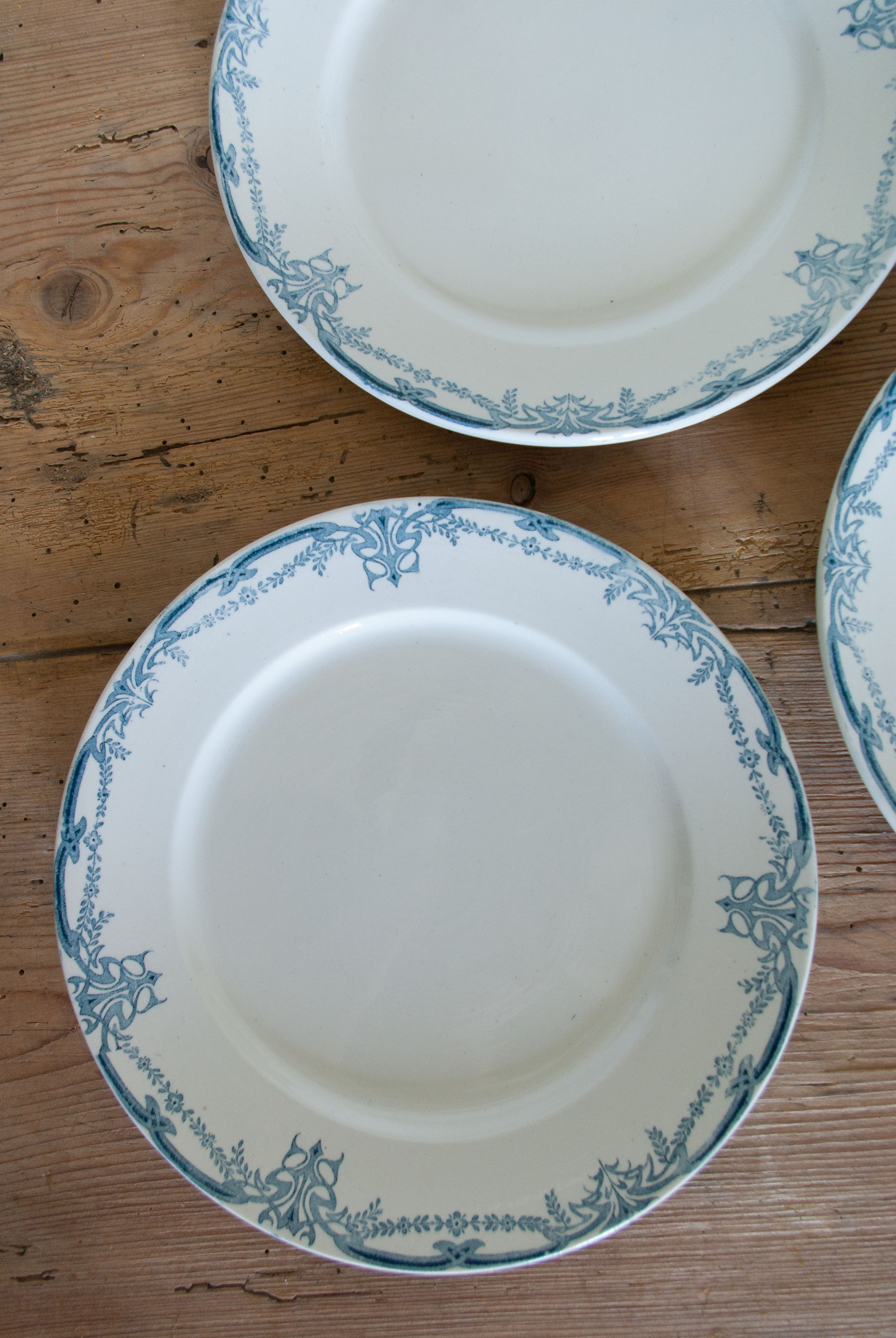 Antique dessert plates-iron ground