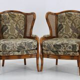 1960s Pair of Rattan Armchairs , Italy