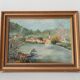 Old painting oil on canvas signed J.V.