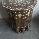 Syrian decagonal pedestal table inlaid with mother-of-pearl