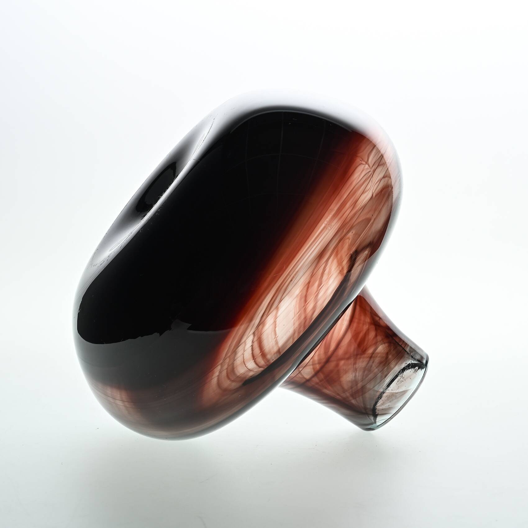 Vase en verre soufflé par Claude Morin, 1979