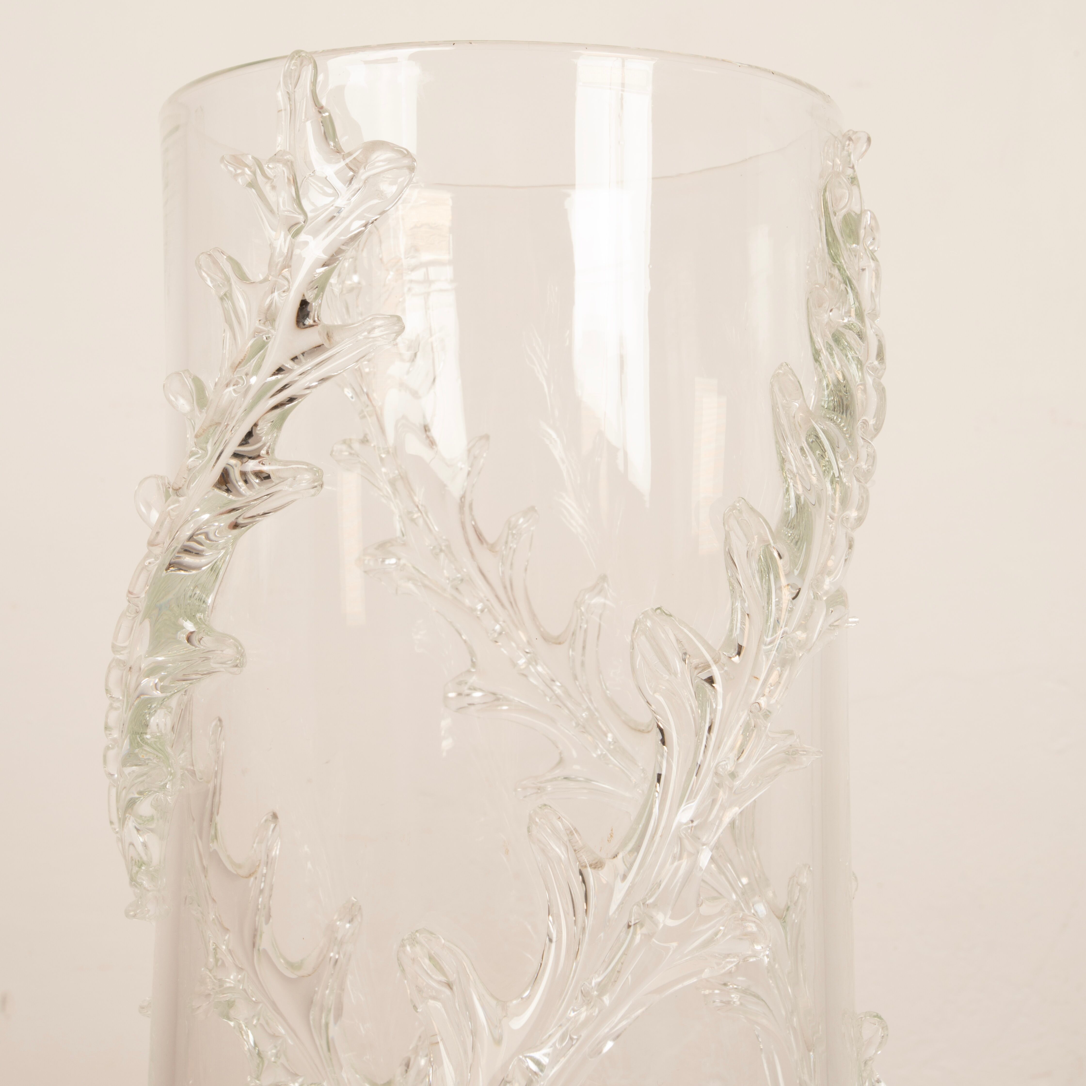 Rare monumental Piumato vase by Barovier & Toso, 1940s