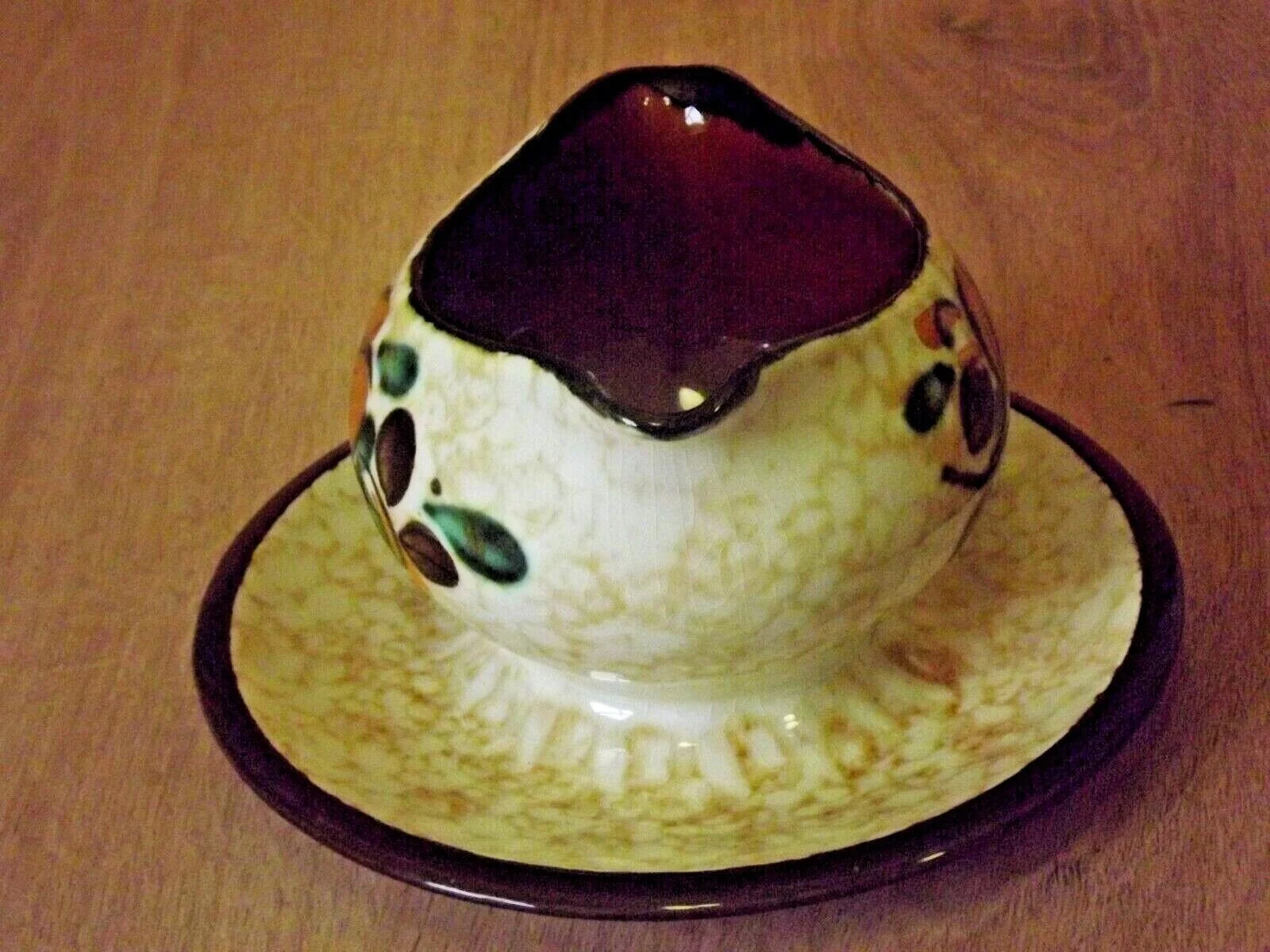 Vintage Boch La Louvière Corfou Collection Sauce/Sauce Boat Fixed Plate