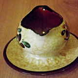 Vintage Boch La Louvière Corfou Collection Sauce/Sauce Boat Fixed Plate