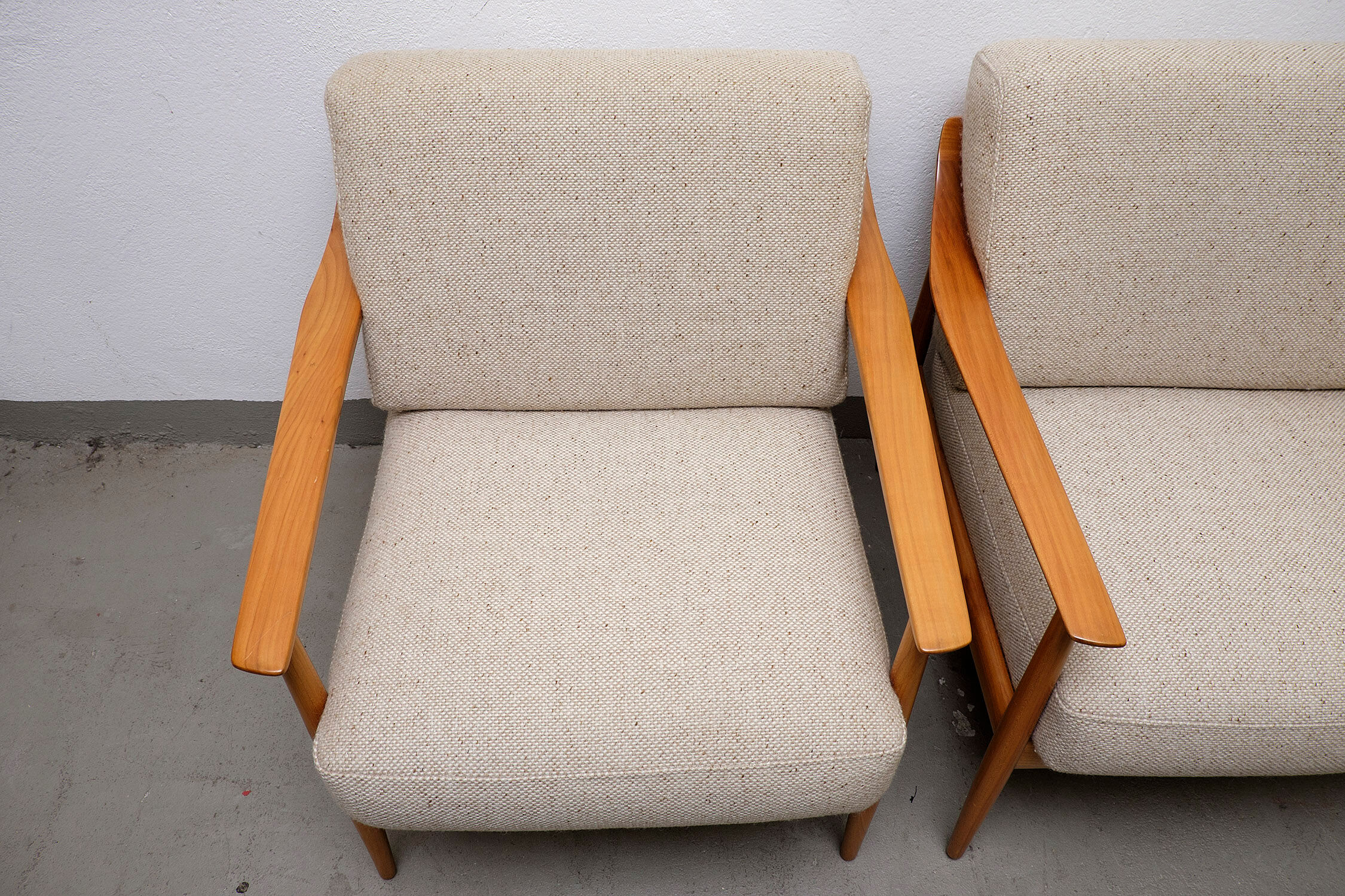 Cherrywood Antimott Lounge Chair by Walter Knoll, 1960s