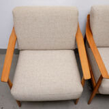 Cherrywood Antimott Lounge Chair by Walter Knoll, 1960s