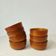 Lot de 7 petites coupelles vintage modèle "Volcan" '70s - Arcopal 