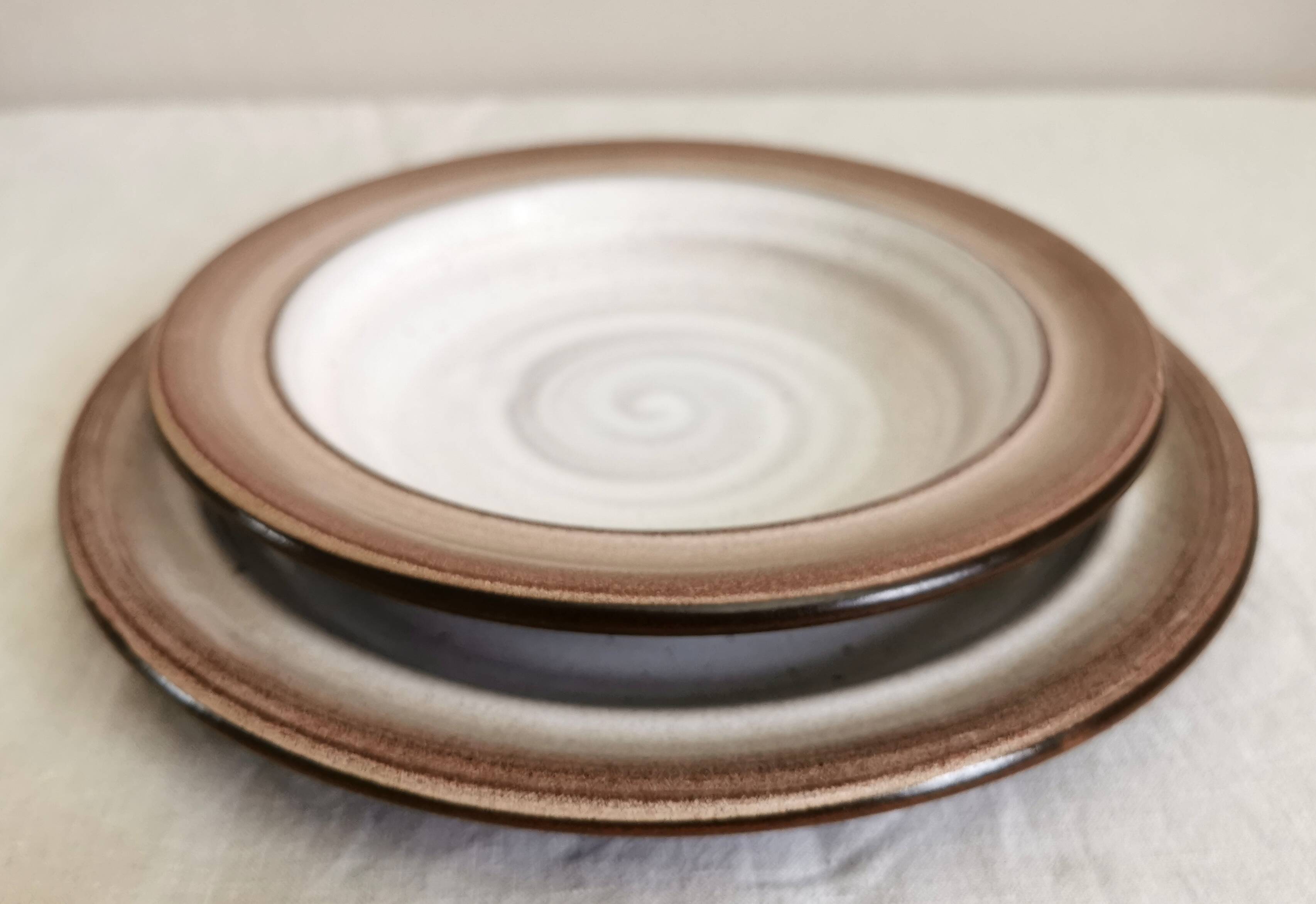 Niderviller Fonteneige service 10 flat plates 10 soup plates