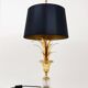 Lampe de table Hollywood Regency feuille d'ananas en laiton doré et verre, France, années 1970