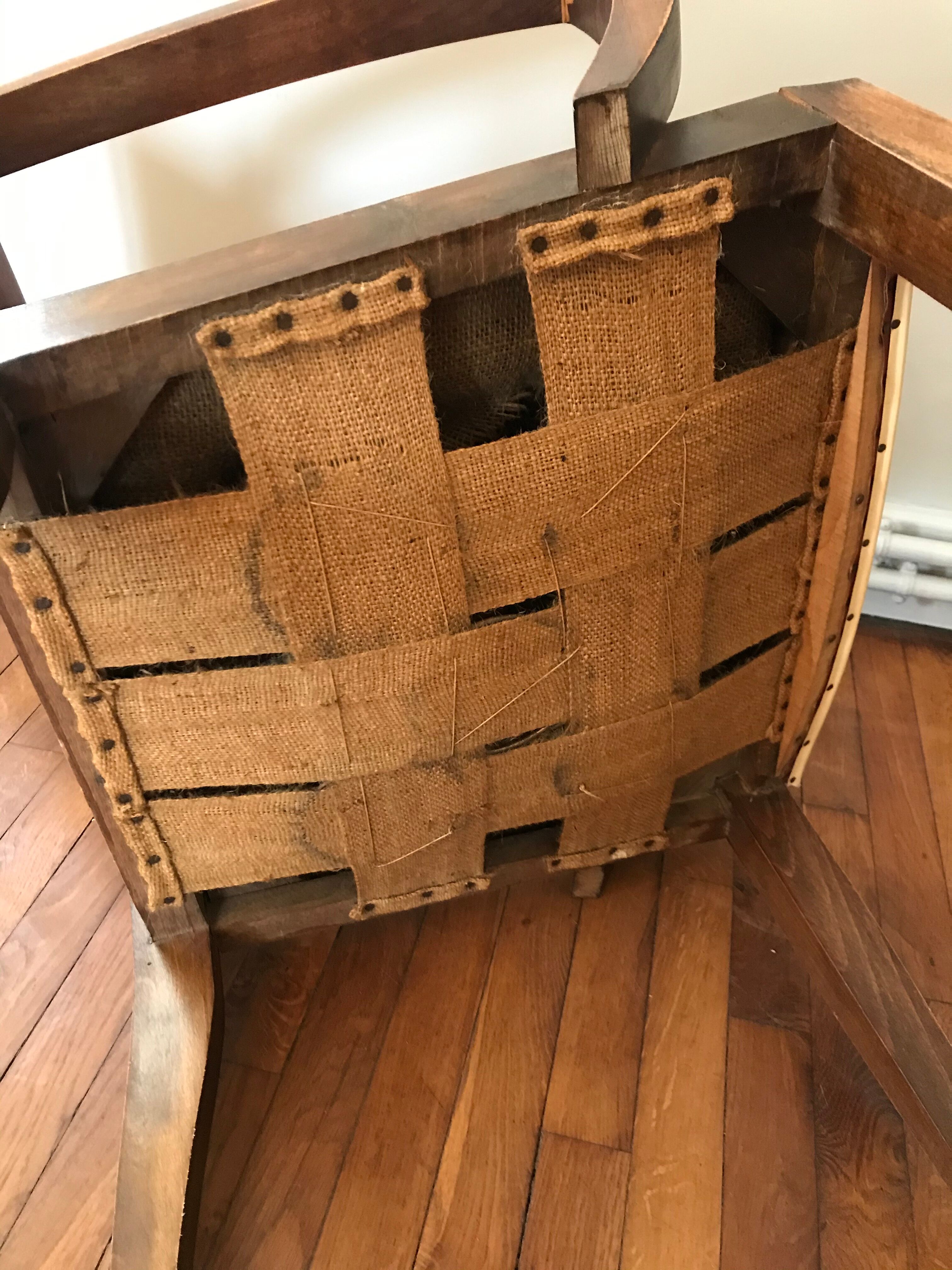 Pair of bridges art deco armchairs