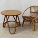 Rattan table and chair for children