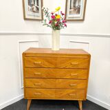 Vintage chest of drawers with compass feet