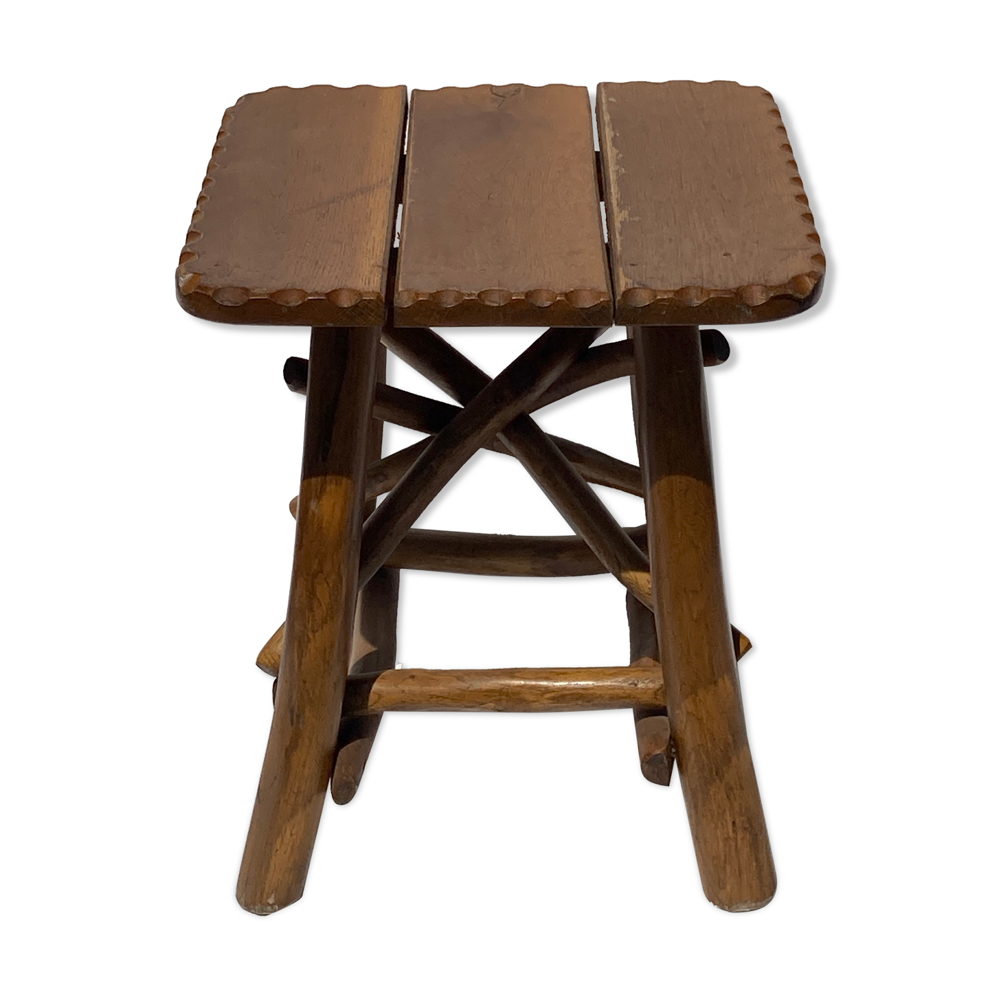 Brutalist Wabi Sabi organic tree stool or hocker