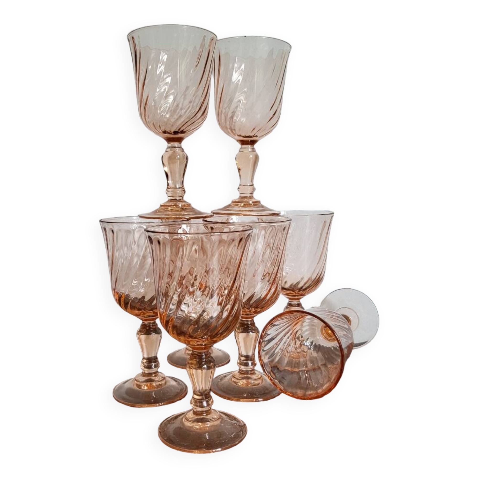 8 Rosaline stemmed glasses