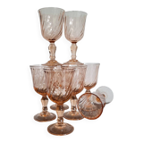 8 Rosaline stemmed glasses