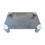Table basse chrome et verre fumé design 1960's