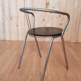Chaise de bureau en inox vintage