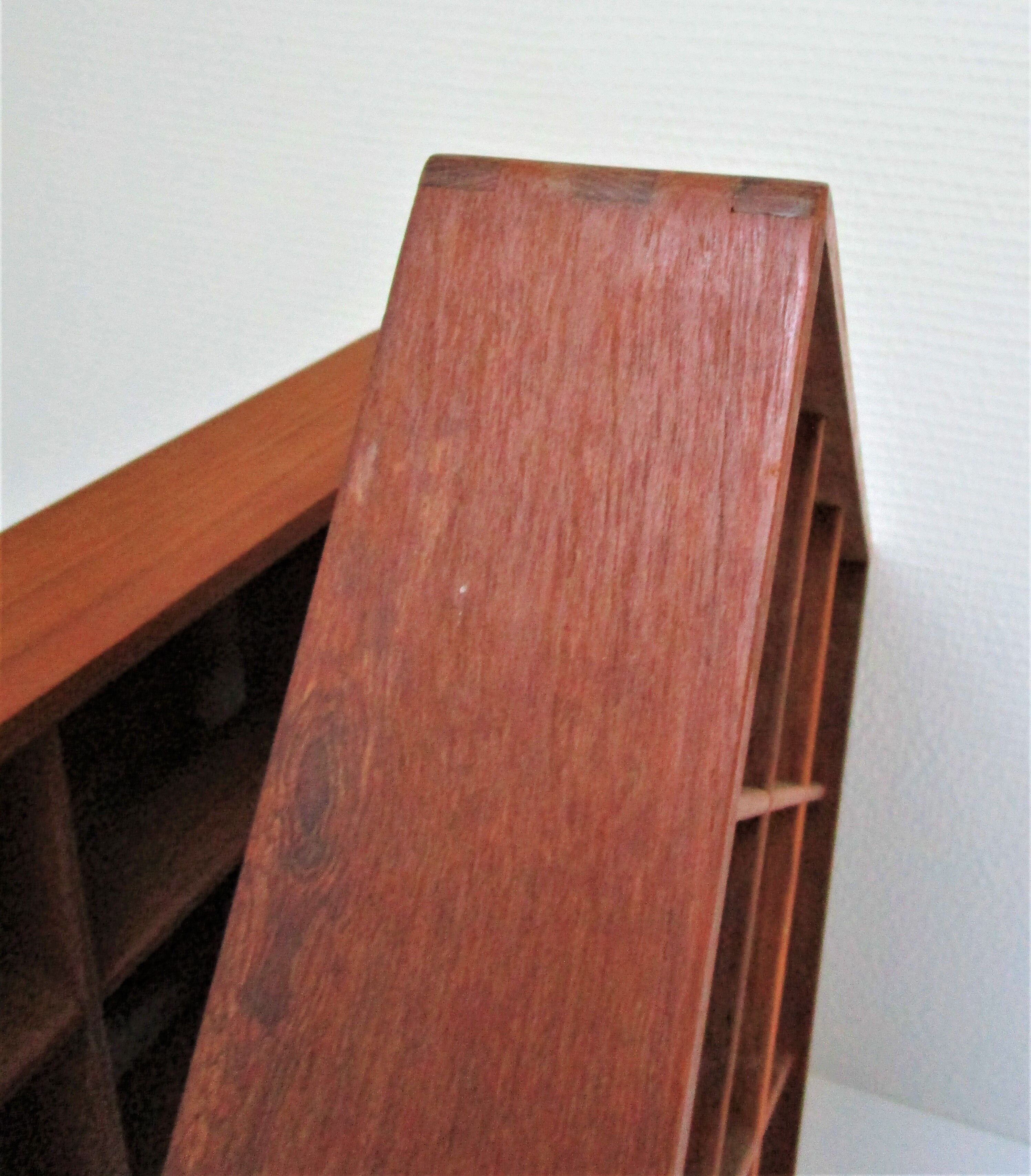 Two wall shelves with solid wood compartments design 80s