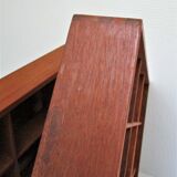 Two wall shelves with solid wood compartments design 80s
