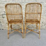 Pair of 1960s rattan chairs