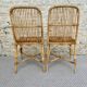 Paire de chaises en rotin années 60
