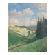 Old oil painting on wood panel / painting of a landscape