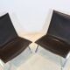 Fauteuils PK22 en cuir brun par Poul Kjærholm pour Fritz Hansen