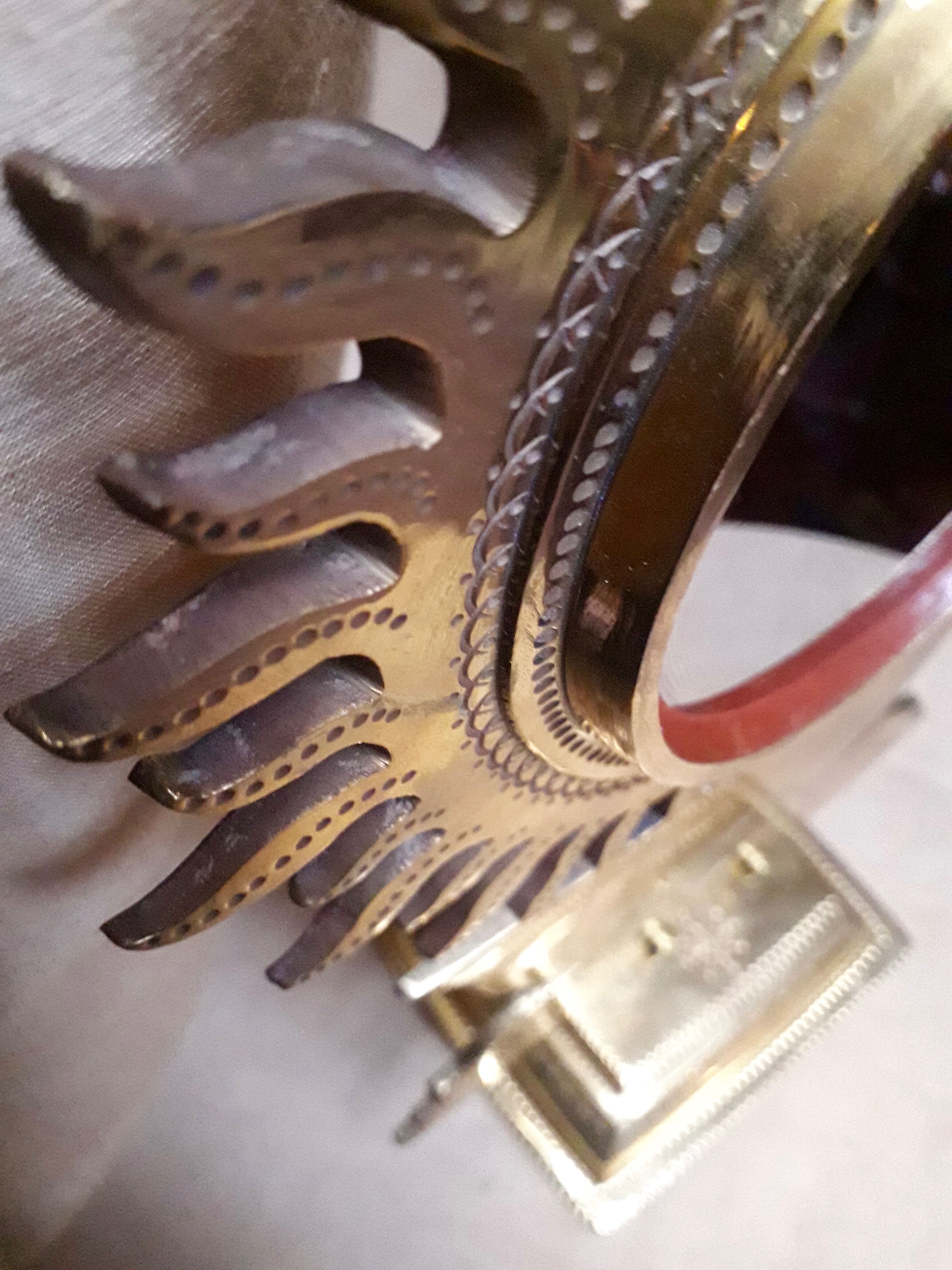 Miroir magique AranMula Kannadi du Kerala Lotus soleil 20x31cm