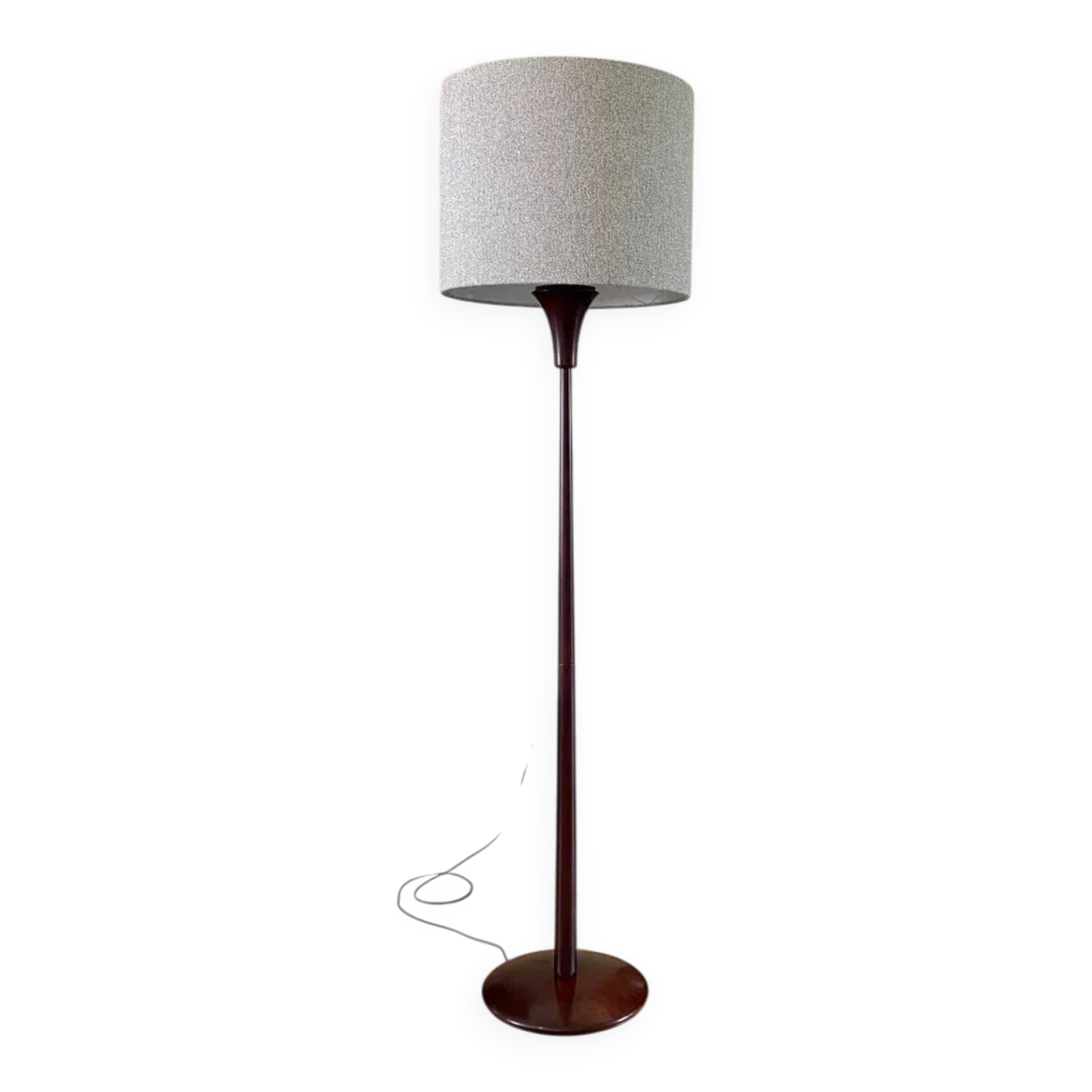 Art Deco floor lamp in solid mahogany 1940s