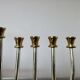 9-candle candle holder, designer, in gold and silver metal, 1970s