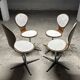 Suite de 4 chaises vintage bois cintré et palissandre. Allemagne, années 60
