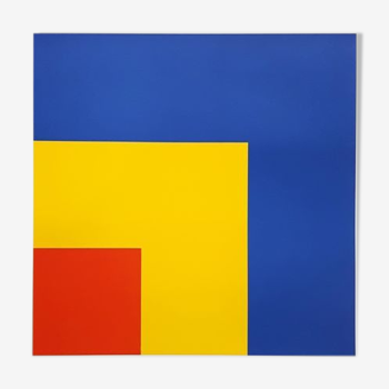 Impression lithographique sur papier épais, Ellsworth kelly, ryb ( d'après red, yellow and blue).