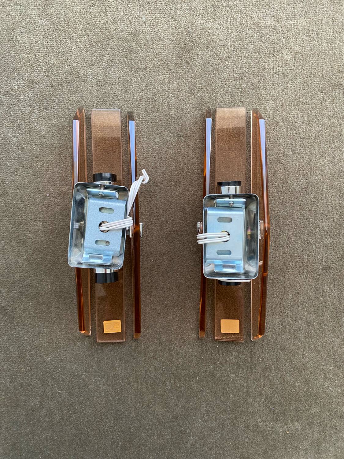 Pair of wall lights from the 1960s, Italy.