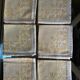 Lot de 6 serviettes à thé monogrammées en damassé