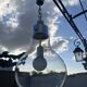 lutre verre fumé design années 70